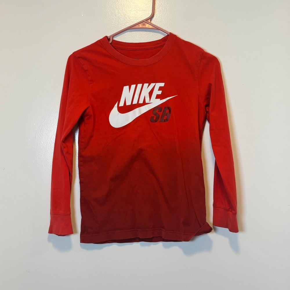 Nike long sleeve red shirt kids size medium